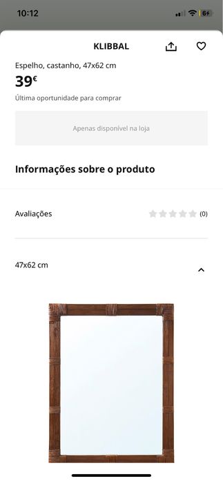 Espelho madeira escura quebrado
