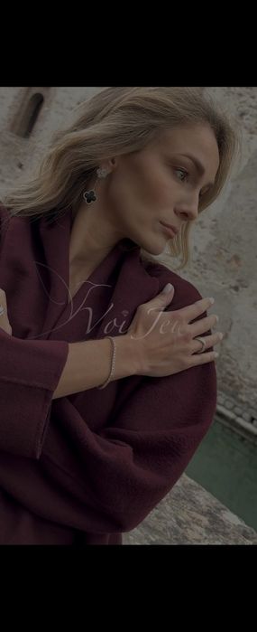 Двойные серьги в стиле Ван Клиф