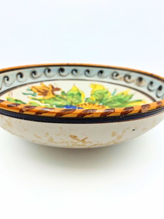 Włoska misa ceramiczna sgraffito 25,5 cm 5011/26 lata 60-70 Italy