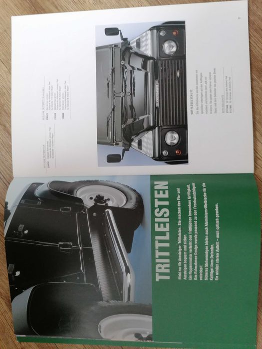 Prospekt Land Rover Defender Wyposażenie dodatkowe.