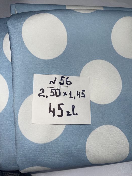 Tkanina barbie w kropy Kupon 2,50x 1,45 m