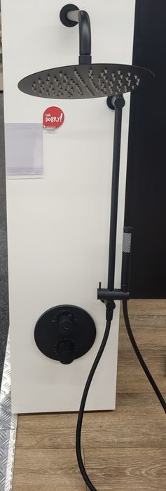 CERSANIT SET Zestaw podtynkowy z baterią ZEN TERMOSTAT czarny