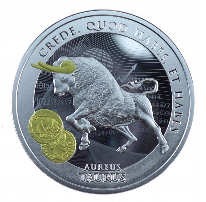 Срібна монета 1 долар Aureus Taurus