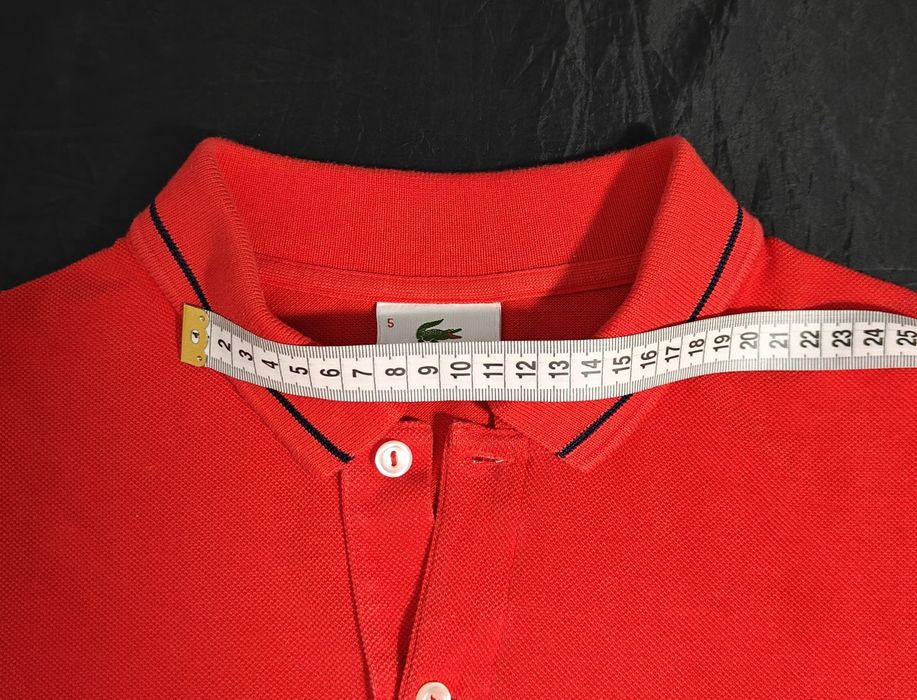 Чоловіче поло Lacoste Regular Fit, червоне, розмір 5 / L(йде на М)