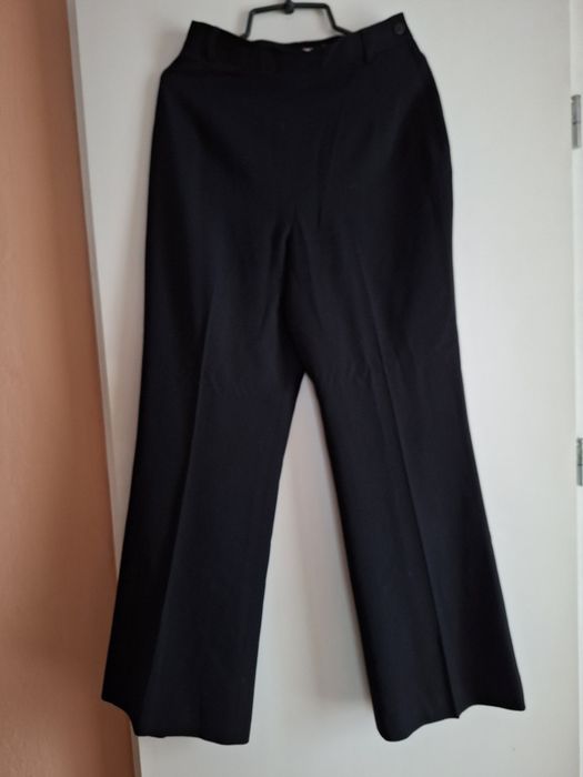 Spodnie damskie 100% wełna dzwony vintage