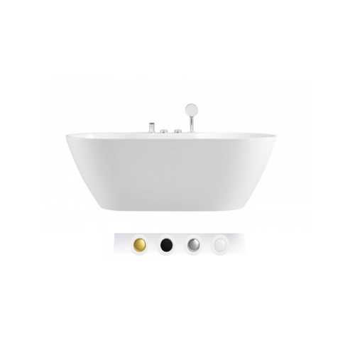 BRAIDER Akrylowa Wanna Wolnostojąca SUVERENIA z baterią 150 x 75 Biała