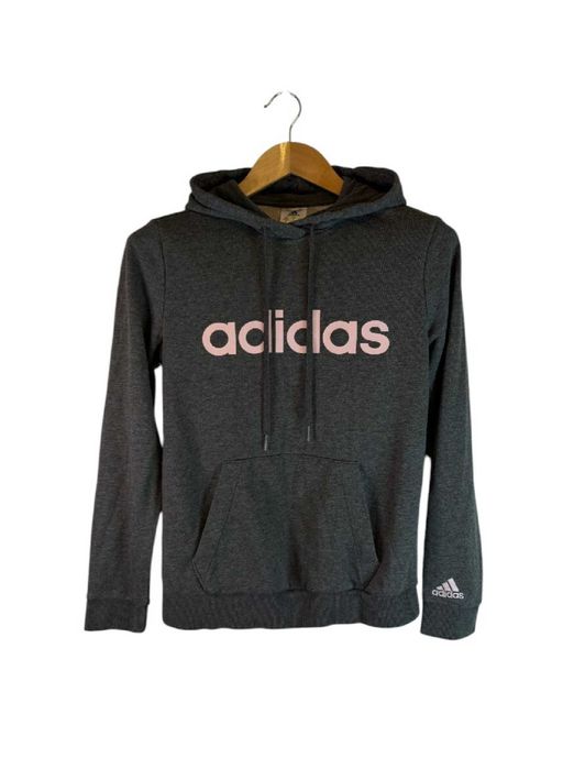 Bluza z kapturem damska Adidas szara duże logo s