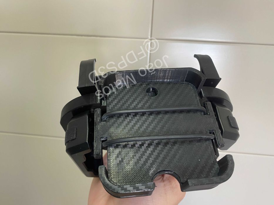 Suporte telemóvel e Racebox mini para volante de kart c/kit Sodi/Birel