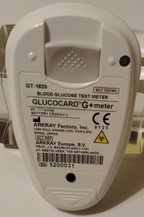 Glukometr Glucocard G+ model GT-1820 firmy ARKRAY NOWY