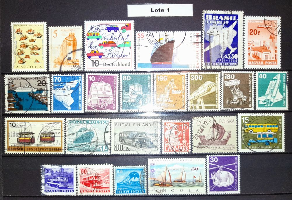 Lotes de Selos Temáticos - Património/Brasões/Fauna/Transportes/Flora