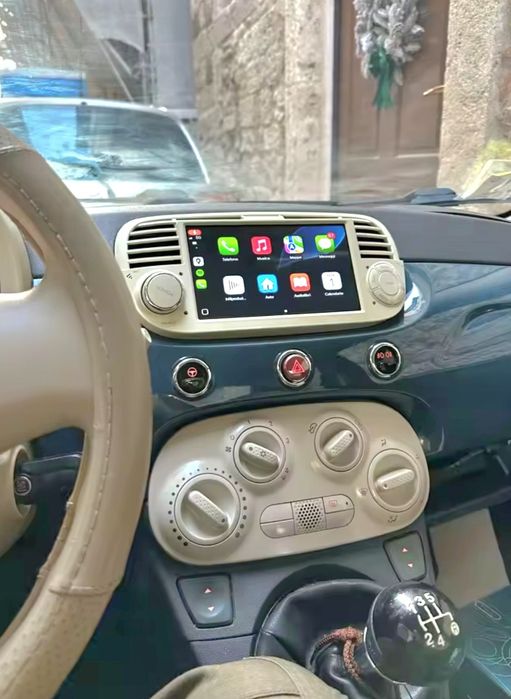 Rádio Android 14 com GPS Fiat 500 (Artigo Novo)