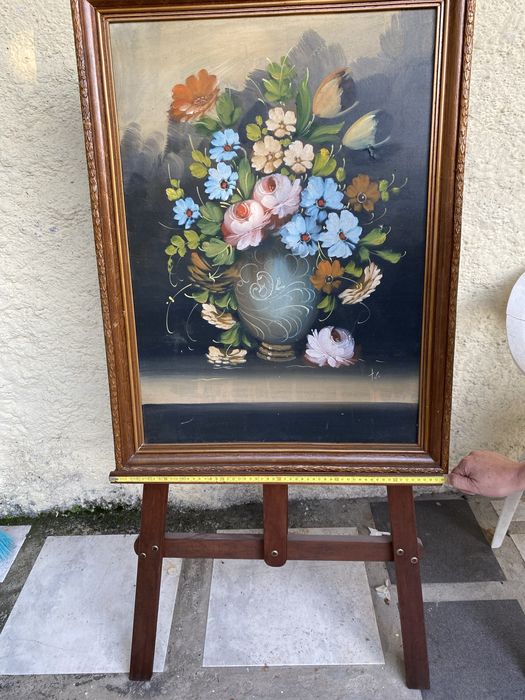 Cavalete em Madeira com Quadro