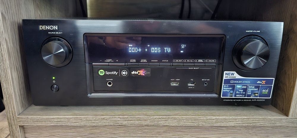 Denon AVR-X2200W 7.2 Amplituner sieciowy 125W 7 kan Dolby Atmos iDTS:X