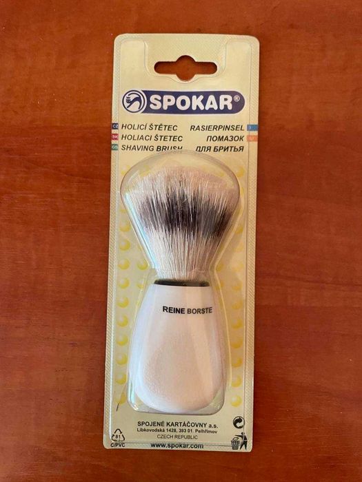 Помазок для бритья Spokar большой. Натуральный ворс Чехия.