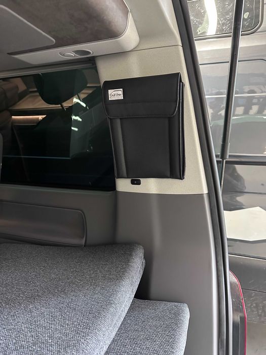 Skórzany organizer na słupek D lub kanapę VW T5 T6 T6.1 pojedynczy