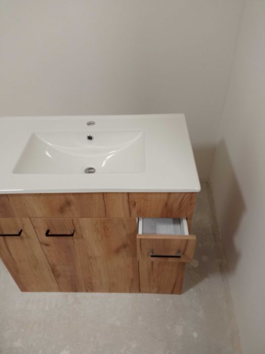 Szafka Dąb Craft Łazienkowa z Umywalką 80 x 47 drzwi szuflada