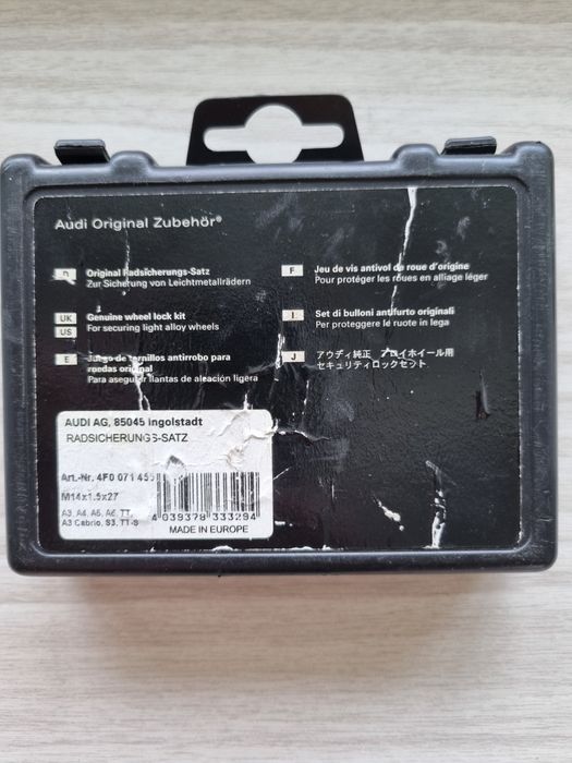 Болти секретні оригінальні Audi А3,А4,А5,A6, ТТ