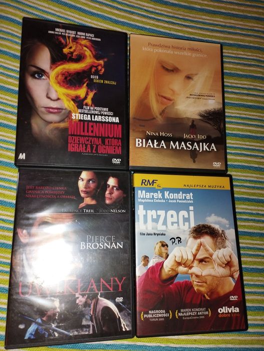 Filmy Dvd biała masakra, dziewczyna która igrała, uwikłany, trzeci