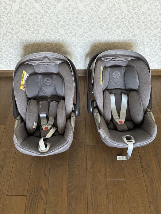 Автокрісло Cybex Cloud T+ plus i-Size Mirage Grey сірий колір для двійні