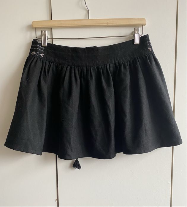 Czarna wełniana spódnica mini Reserved rozmiar 36 #B-42
