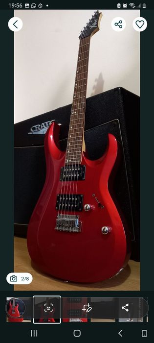 Amplificador 120 wats em muito bom estado + guitarra