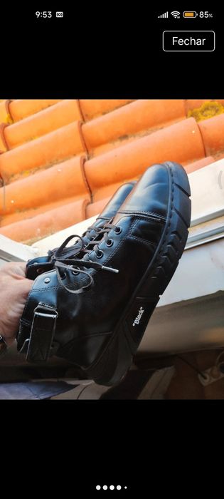 Botins  Estilo Militar como novas  Sola Pneu