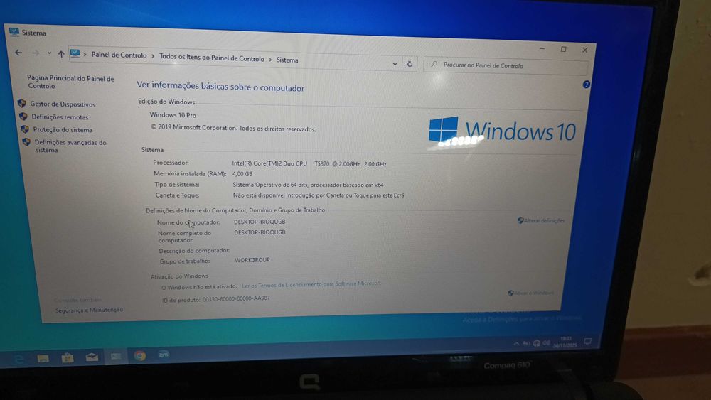 portatil Asus e Compaq 610