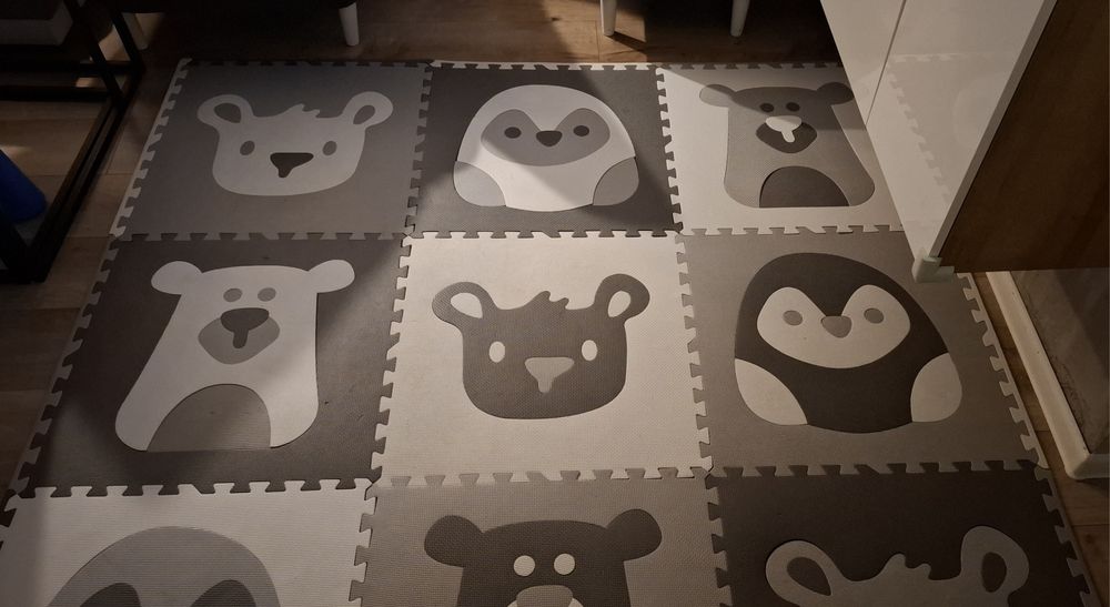 Duża mata piankowa, edukacyjna Ricokids zwierzątka