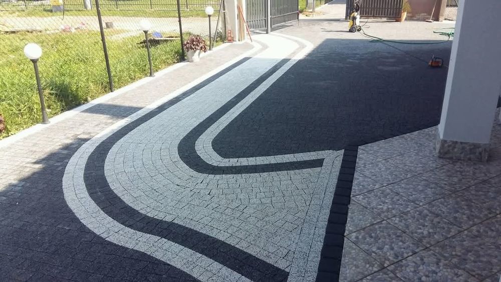 Brukarstwo Układanie kostki brukowej