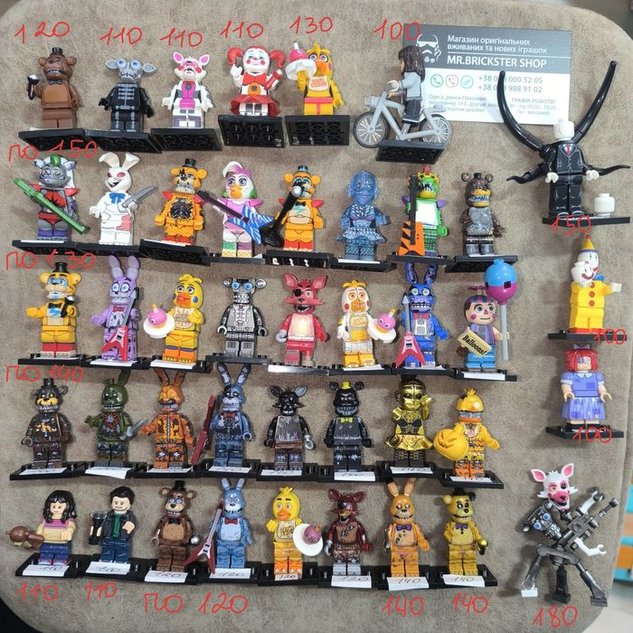 Аниме фигурки Лего Lego ФНАФ Клинок Ван Пис Наруто Марио Соник Линк