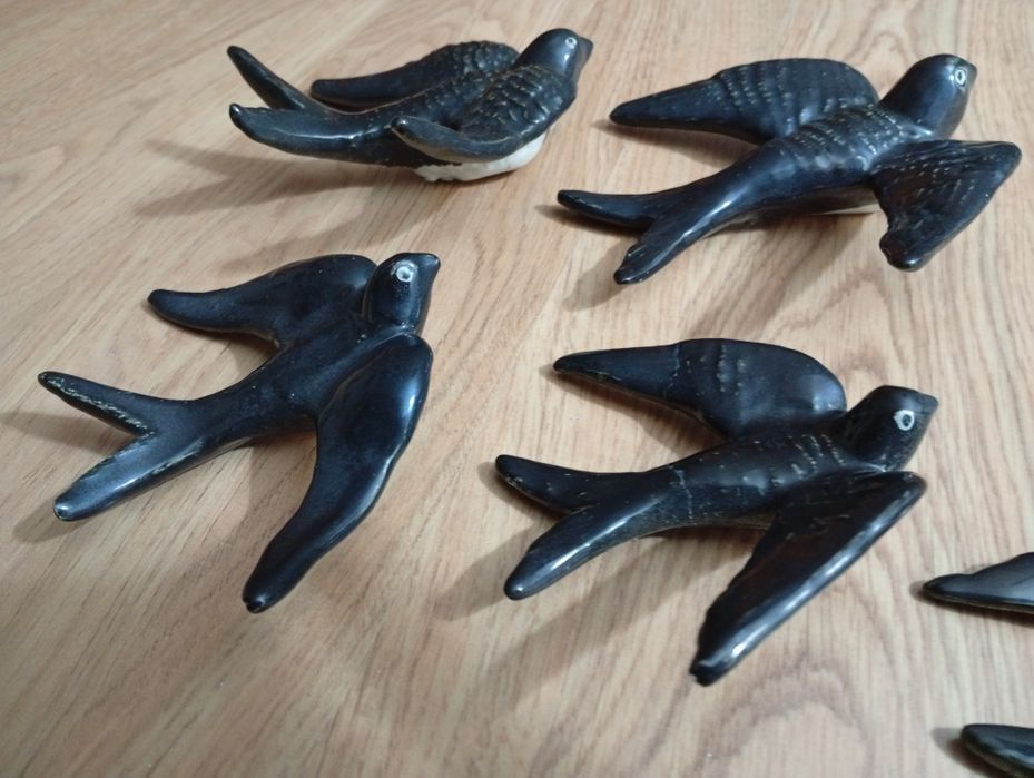 Conjunto 6 Andorinhas Cerâmicas