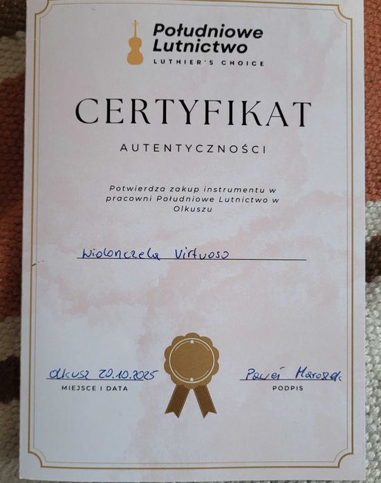 Wiolonczela 4/4 Poludniowe lutnictwo