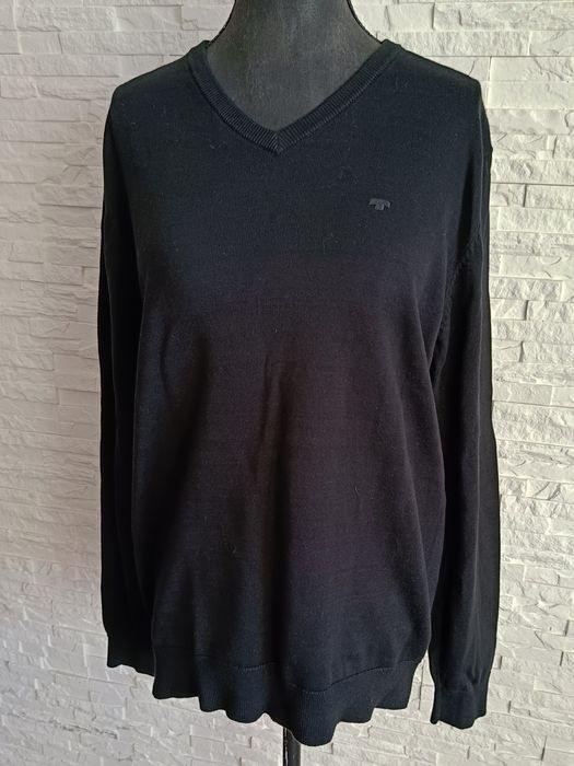 Tom Tailor czarny sweter bawełniany