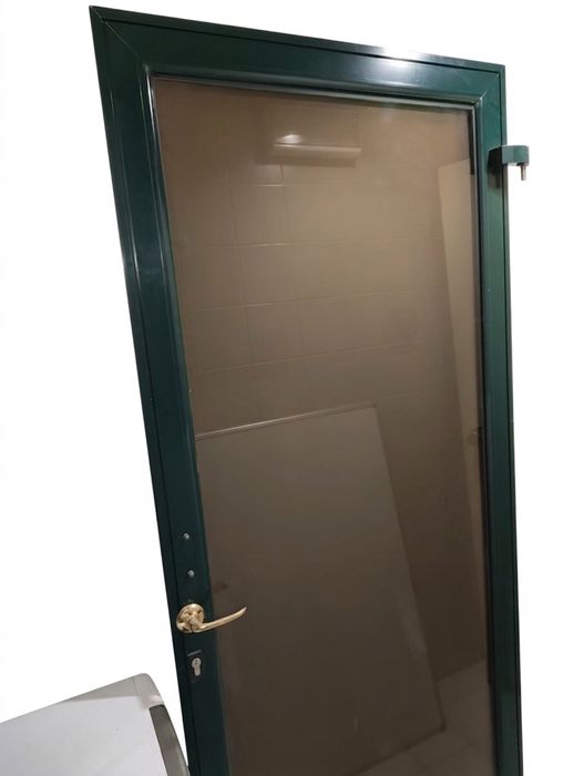 Porta Interior Vidro + Estrutura Metálica Completa