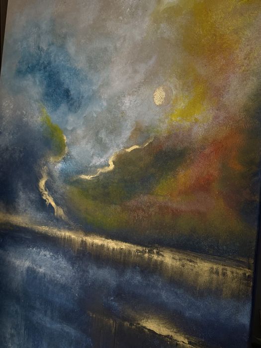 Obraz Abstrakcja 140x80cm, akryl. Okazja!
