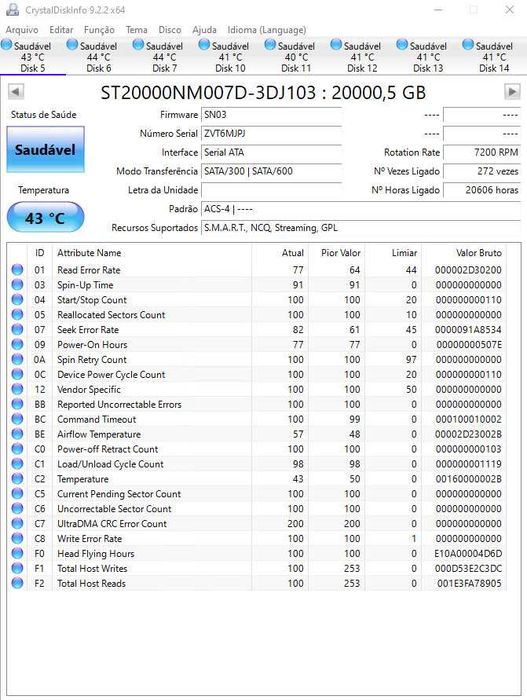 HDD 20Tb, 14Tb e 2Tb