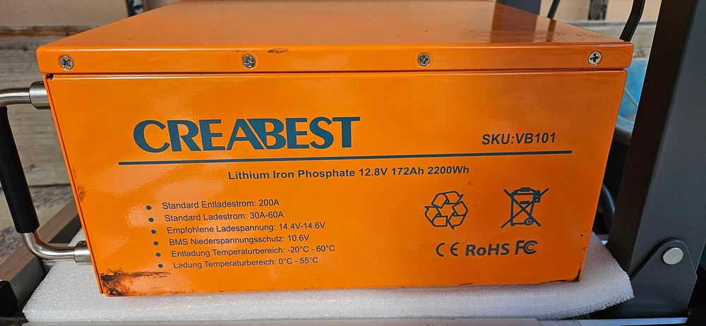 bateria litio 12V com 172 ah para autocaravana