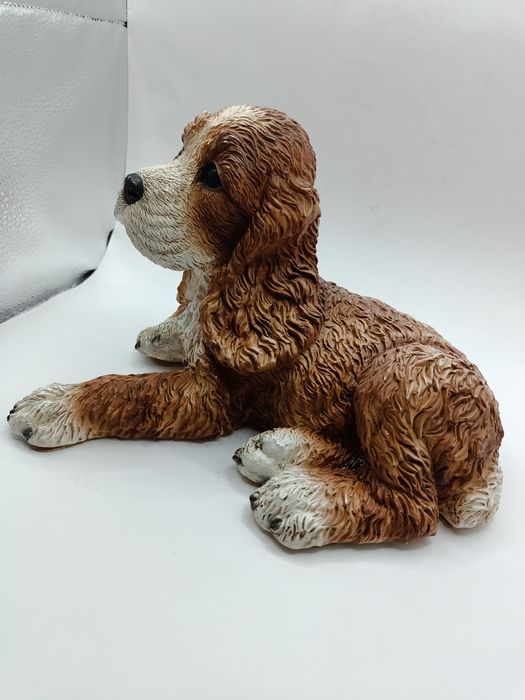 Figurka vintage do ogrodu Castagna Italy  pies  spaniel