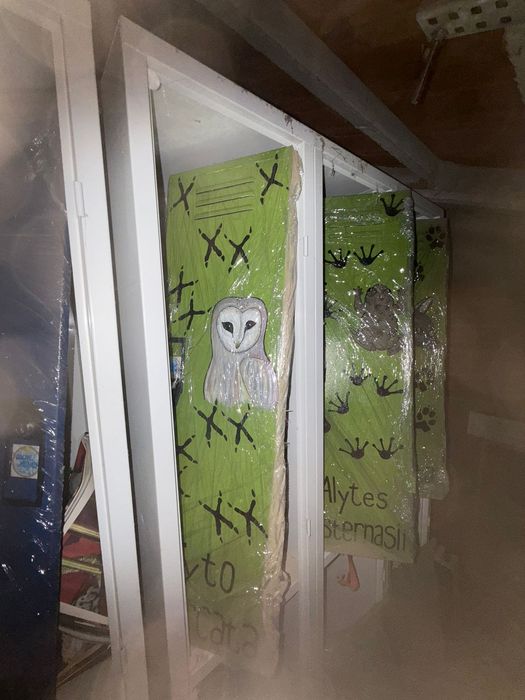 2 Cacifos/armários metálicos com 6 portas cada ( com pés )