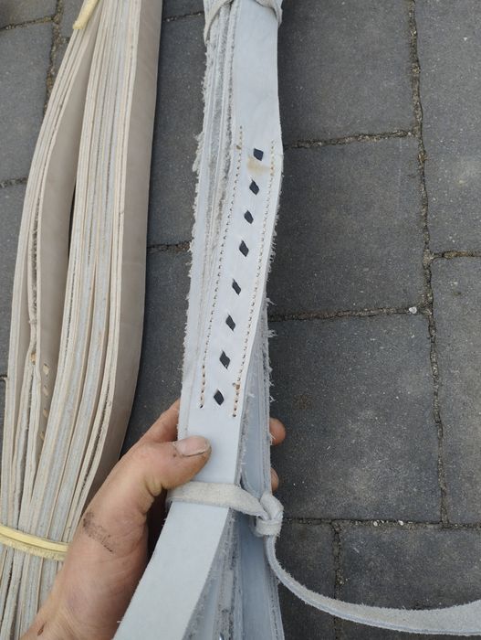 Lejce skórzane 6m poł.szyte trokiem