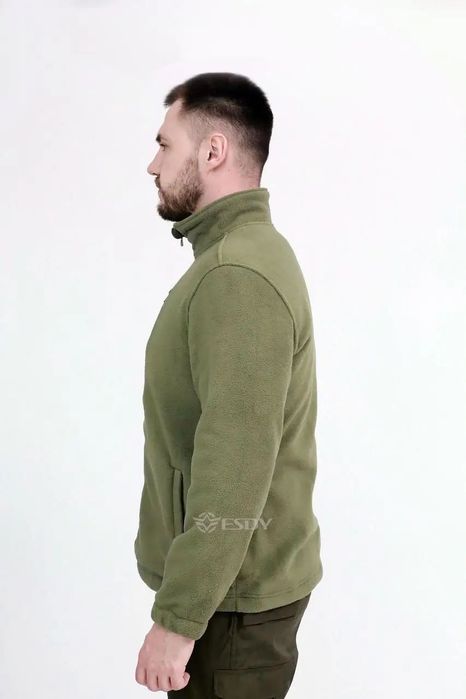 Флісова кофта чорна олива мультика фліска флиска флисовая тактична