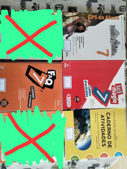 Cadernos de atividades e manuais (5º,6º e 7ºano)