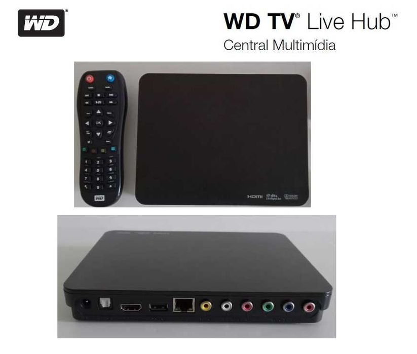 Western Digital 1TB WD TV Live hub c/ comando