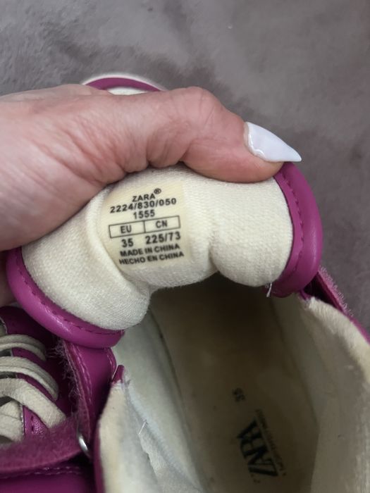 Кросівки хайтопи ZARA 35 розмір устілка 22.5 см