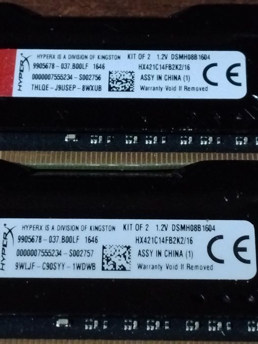 Sprzedam pamięci RAM HyperX Fury(2×8 przedtem była pomyłka