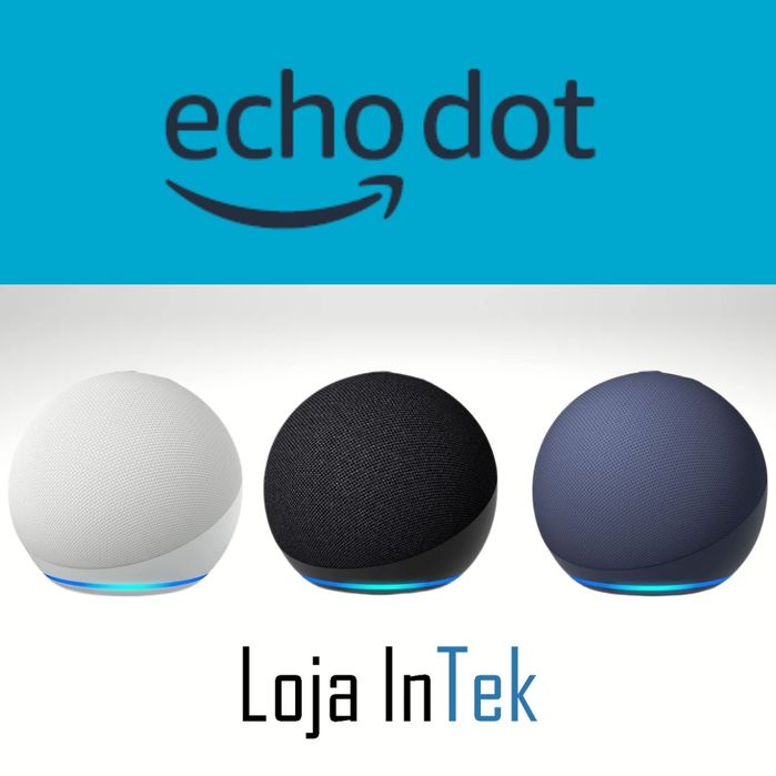 Assistente Virtual Amazon Echo Dot 5 (Branco e Azul)