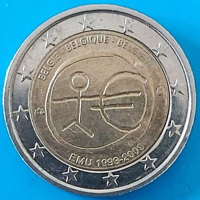 2 Euros de 2009  da Bélgica, 10 Anos UEM