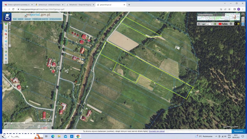 BIESZCZADY- działki budowlane-nad rzeką -okolice Baligrodu-Zahoczewie - Widok 5