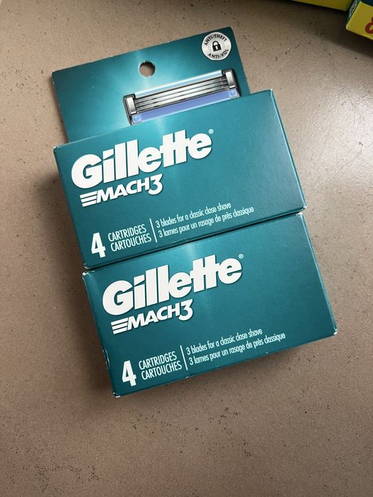Змінні картриджі для гоління чоловічі (леза) Gillette Mach 3, 4 шт