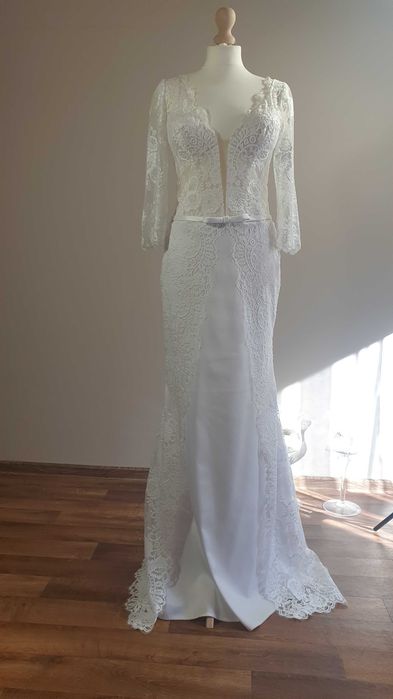 Wyprzedaż! Wyjątkowa suknia ślubna koronkowa